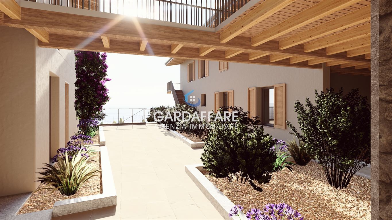NUOVO TRILOCALE AL PIANO TERRA VISTA LAGO DI PROSSIMA REALIZZAZIONE A MANERBA DEL GARDA